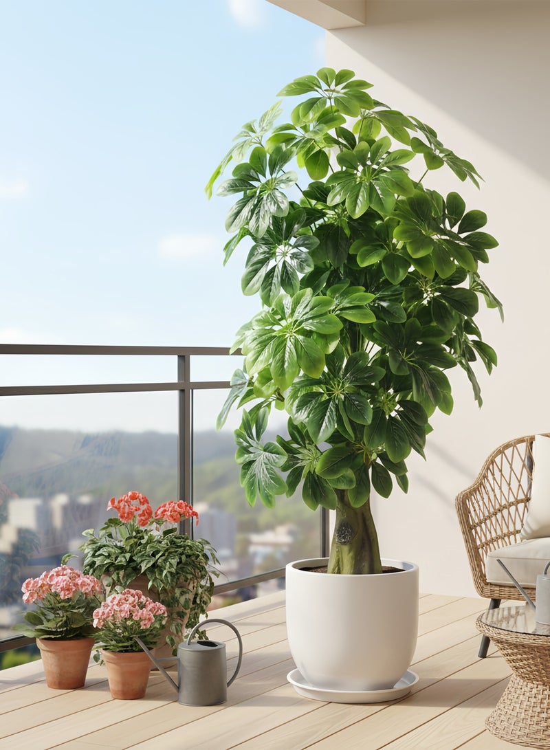 Sharpdo 110cm Artificial Plant, Artificial Flower, Fresh And Natural Artificial Greenery, Large Leaves, Suitable For Indoor And Outdoor Decoration. - Image 5